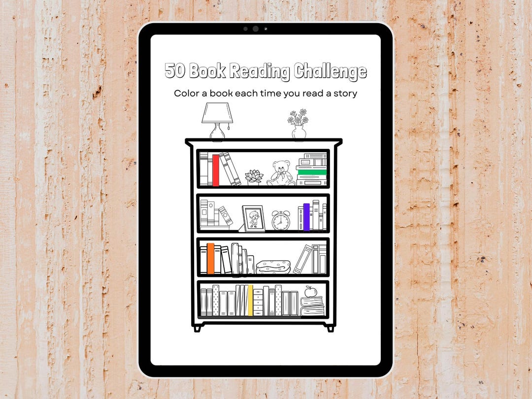 50 Book Reading Challenge for Kids | Printable Reading Tracker (digital ...