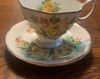 1 Royal Albert Bone China Tea Cup And Saucer/ Tea Rose/ Yellow/England