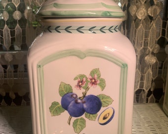 Collectible Villeroy & Boch Canister Plum