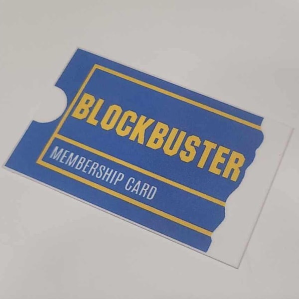 Tarjeta de membresía de Blockbuster descargable y editable