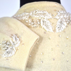 SW-Vintage 1950s Beaded Button down Cardigan by image 3