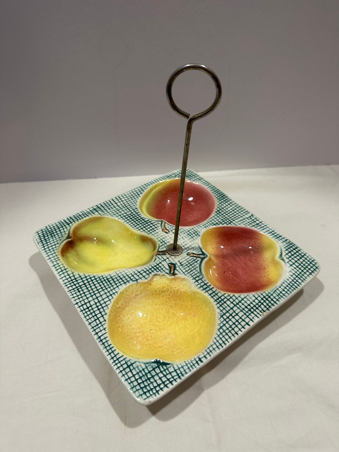 Vintage Retro Mid Century 1940 - 50’s Ceramic Jam / Condiment Server ...