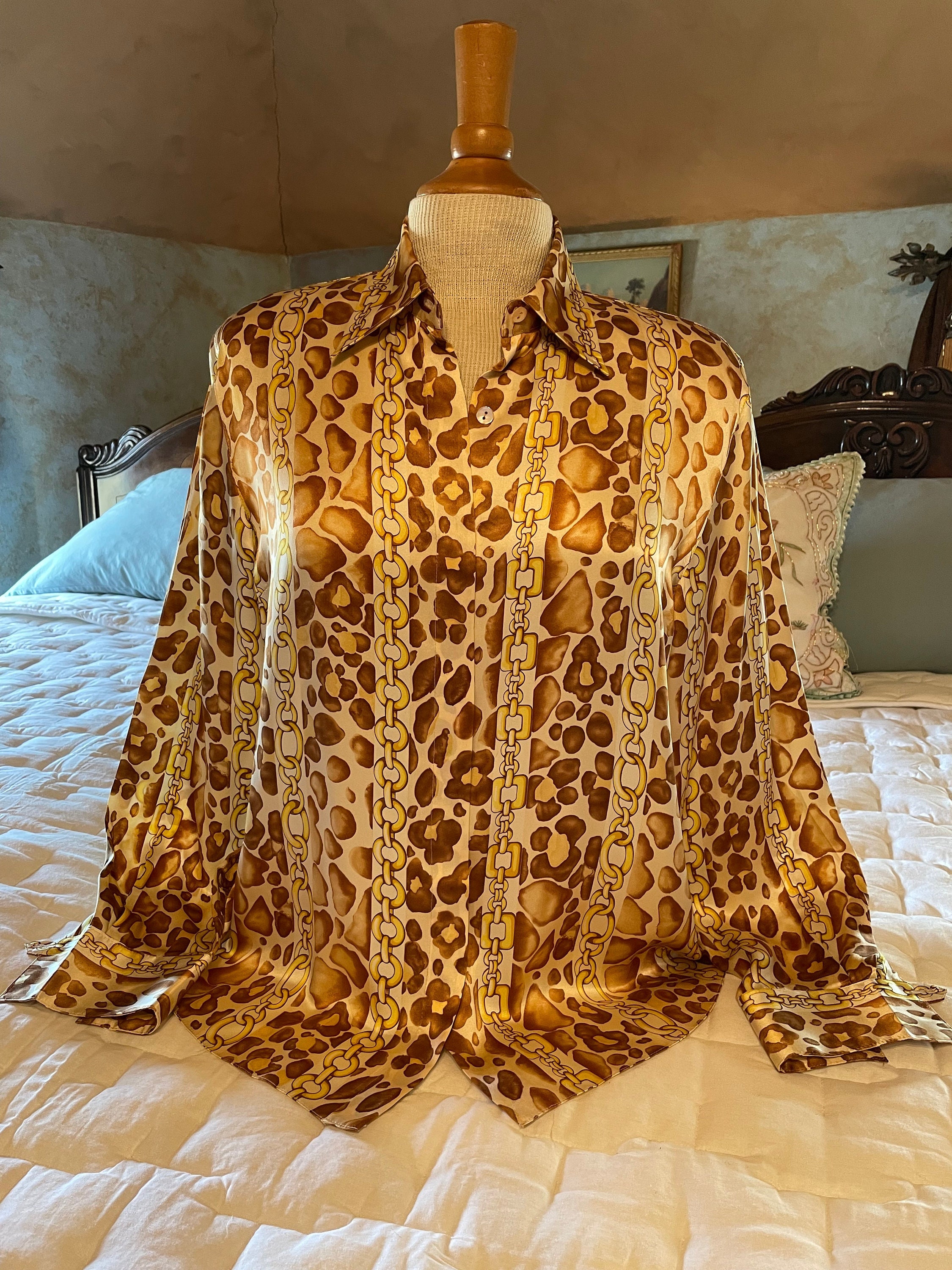 Chain Print Silk Shirt - Ready to Wear