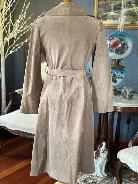 Vintage Karen Silton Taupe Suede Full Length Jack… - image 5