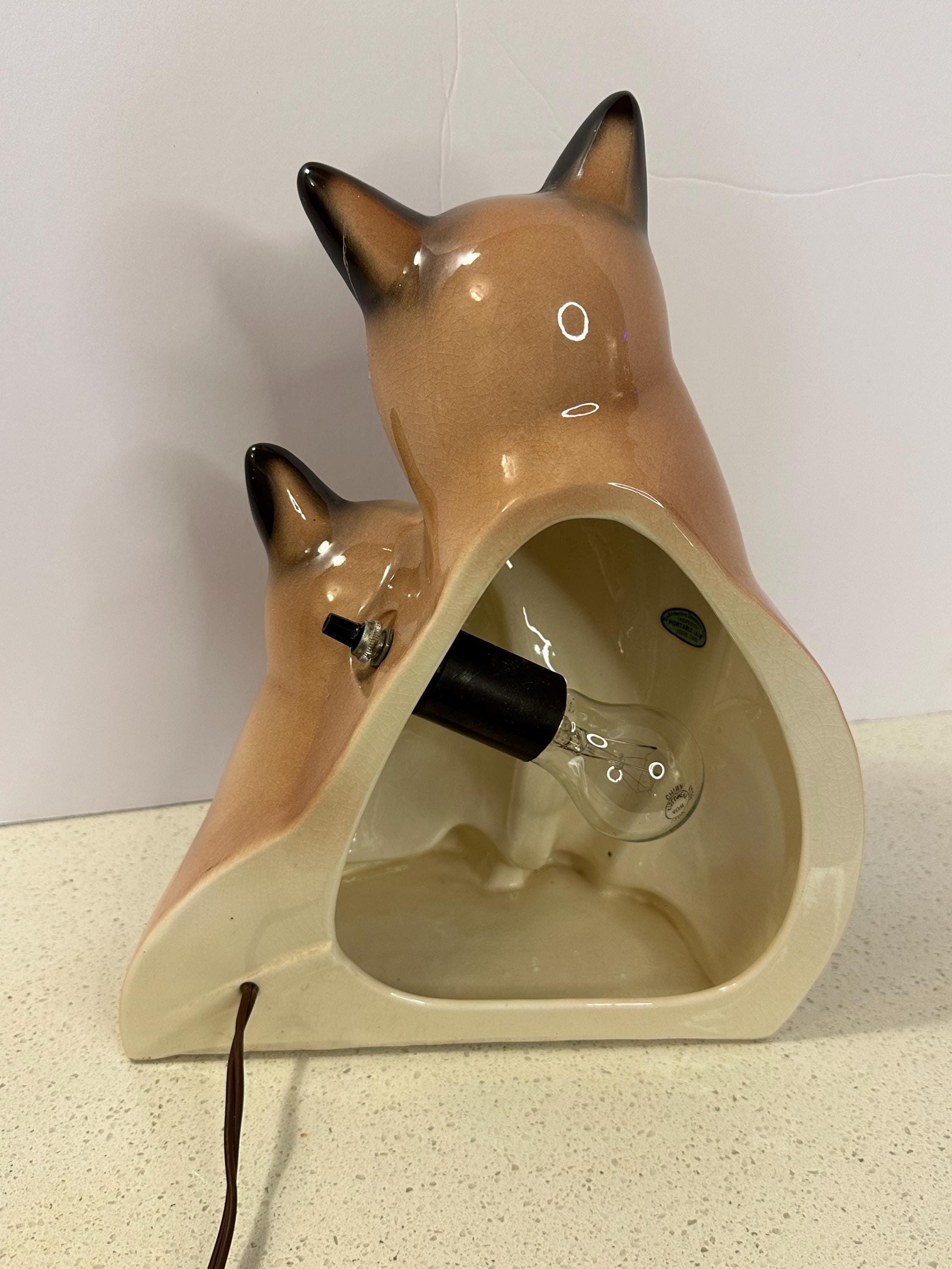 50s　　ミッドセンチュリー　セラミック製　キャットランプ 50s ミッドセンチュリー セラミック製 キャットランプ