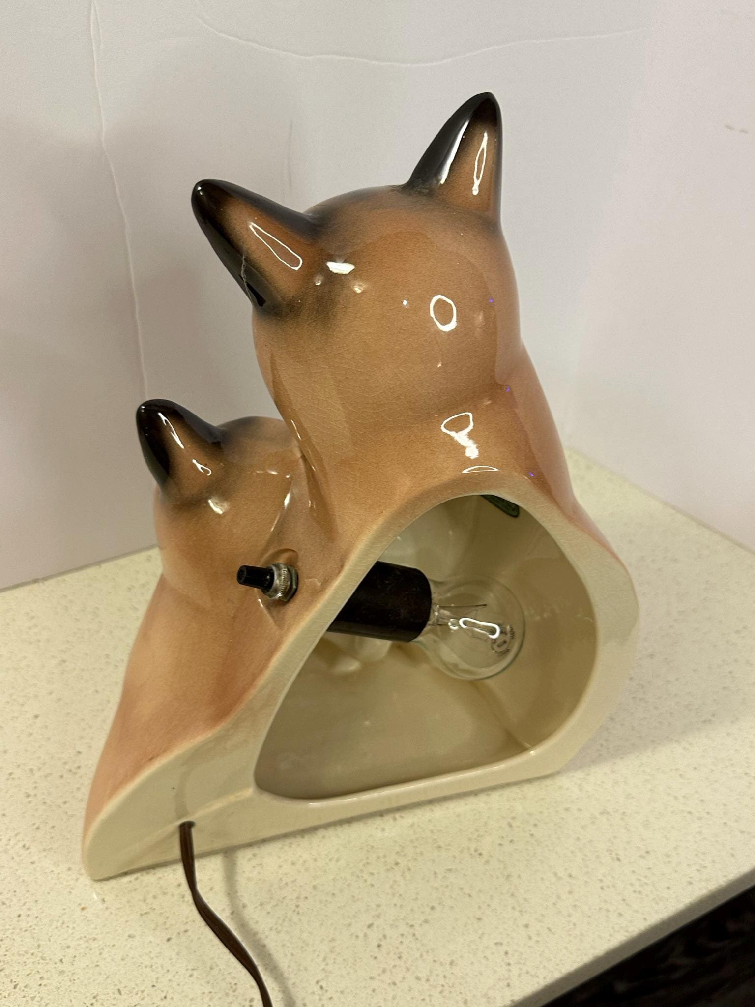 Extremely Rare MCM 1954 Leland Claes Twin Siamese Cats TV Lamp in