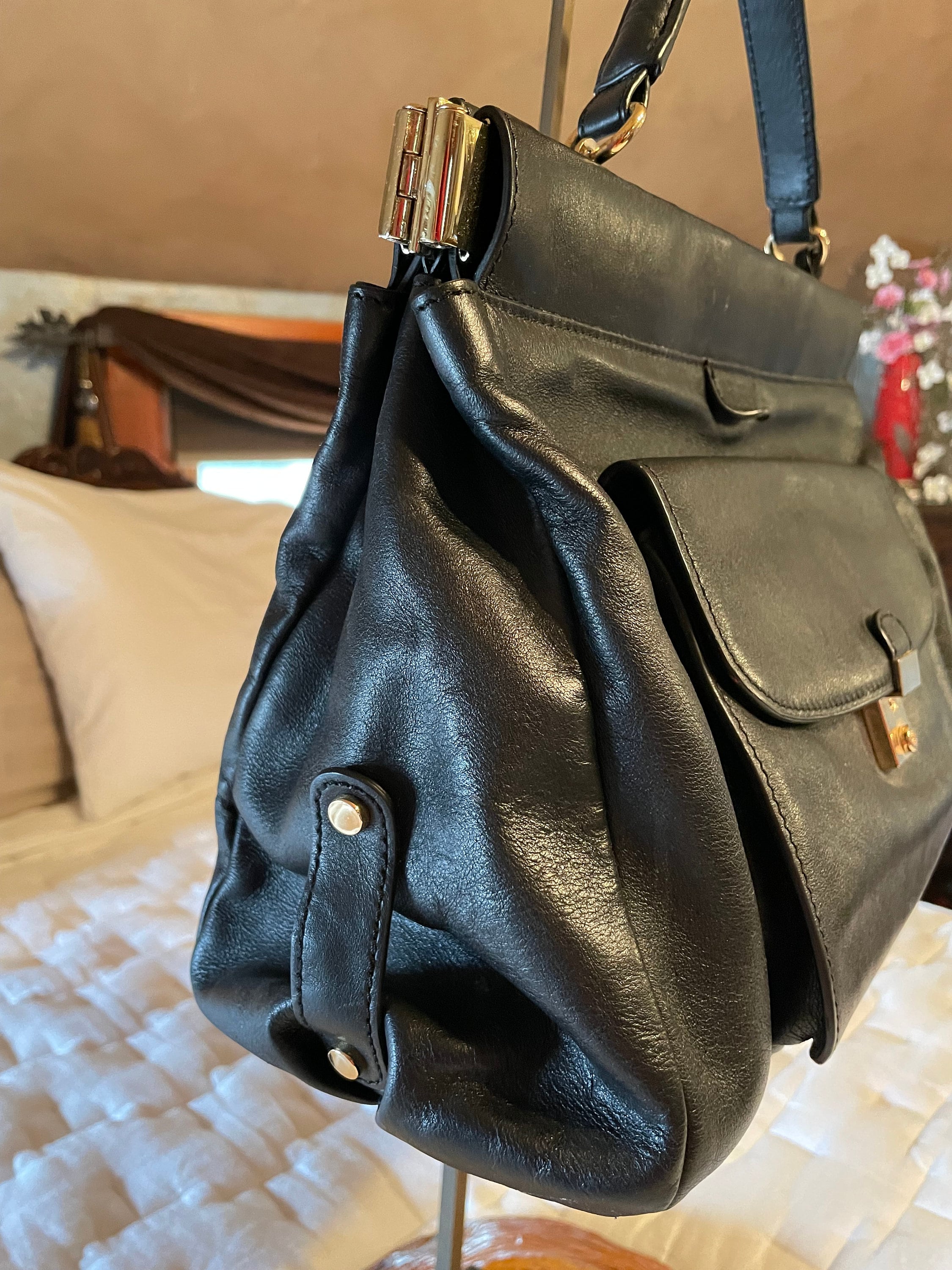 Vintage Tory Burch Leather Shoulder Bag 