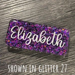 Magnetic Glitter Name Tag/ Work Name Tag/ Nurse/ ID/ Personalized/ Locker