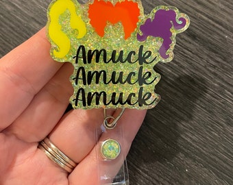 Amuck Halloween Retractable Badge Reel