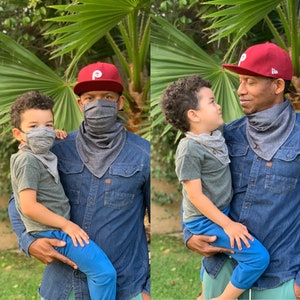 FATHERS DAY Matching Kids Face Mask Gaiter Face Scarf-Anti-drop