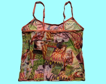 90s Fashion Magazine Sheer Tank Top