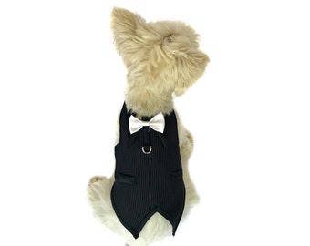 The Dogfather Tuxedo Vest | Tuxedo for Dogs | Designer Tuxedos for Dogs | Formal wear for Dogs | Suits for Dogs