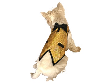 Gentleman's Sequined Tuxedo | Tuxedos for Dogs | Party Suit for Dogs |  Sequined Tuxedos for Dogs |  Trendy Suit for Dogs