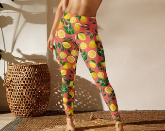 Pink Lemonade Yoga Leggings (high waist, full length, silky soft material, XS-6X)