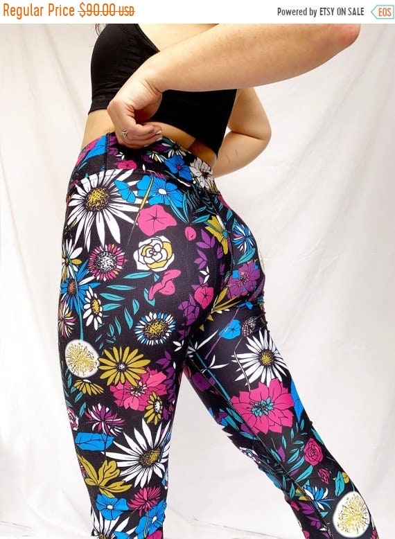 SALE Wildflower Night Yoga Leggings 