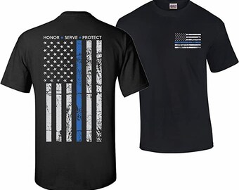 Thin Blue Line Shirt Etsy