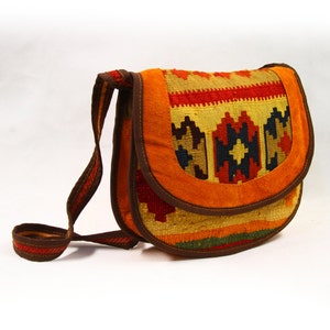 Persian Rug Handmade Vintage Weave Leather Shoulder Hand Bag Purse Tote Hobo, Large Bag, Messenger Bag, Cross Body Bag