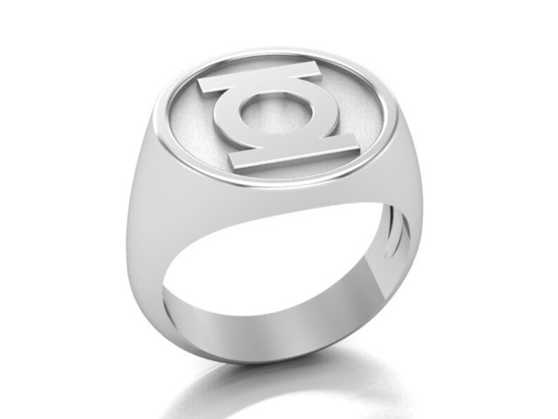 Green Lantern Logo Ring Etsy