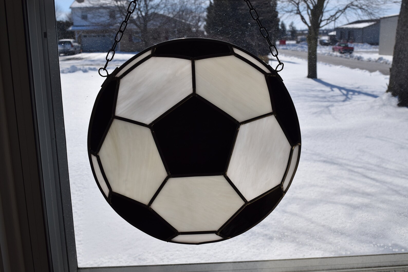 Soccer Stained Glass Panel futball, Football Etsy Denmark
