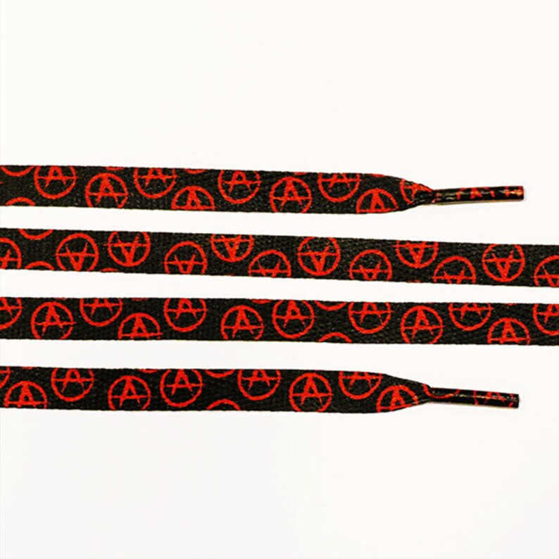 Anarchy Shoelaces Punk Shoelaces Cool Shoelaces Etsy