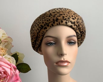 Vintage MILLINERY IMPORT for Eaton's Animal Print Wool Pillbox Hat, 1960s Hat, Formal Hat, Classy Hat, Made in Italy