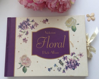 vintage floral photo album shabby chic style cottage style