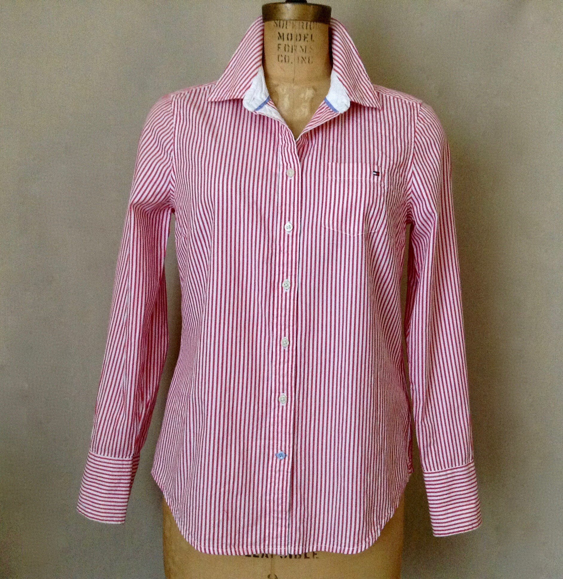 Vintage Medium Size Tommy Hilfiger Women Button-up and Pocket Etsy