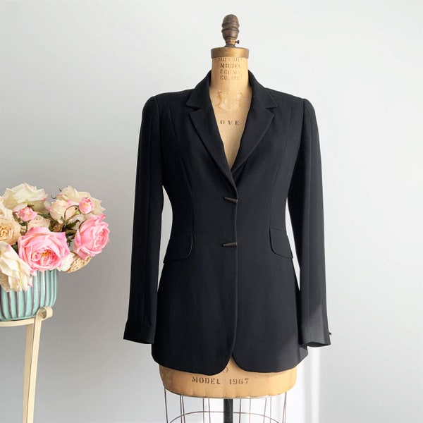Vintage AGATHA Black Polyester Classy Jacket, Elegant Jacket , Versatile Jacket, Office Wear Jacket, Formal Jacket, Made in  France