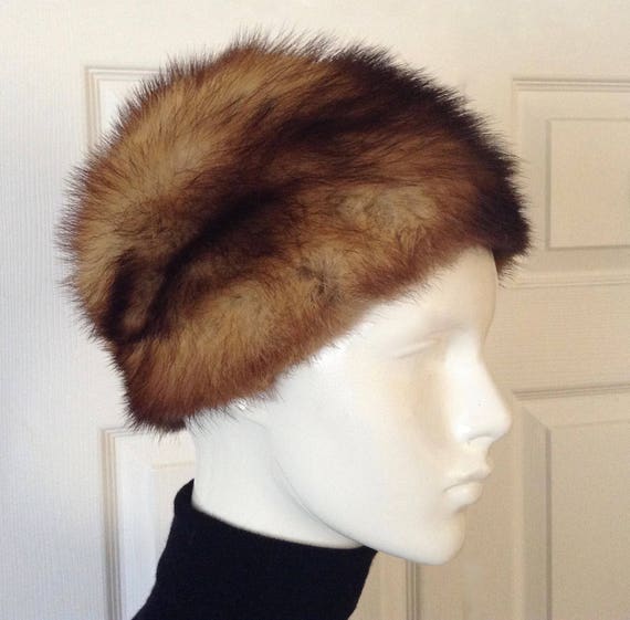 Vintage Genuine Fur Winter Hat, Winter Fur Hat, Elegant  display picture 2