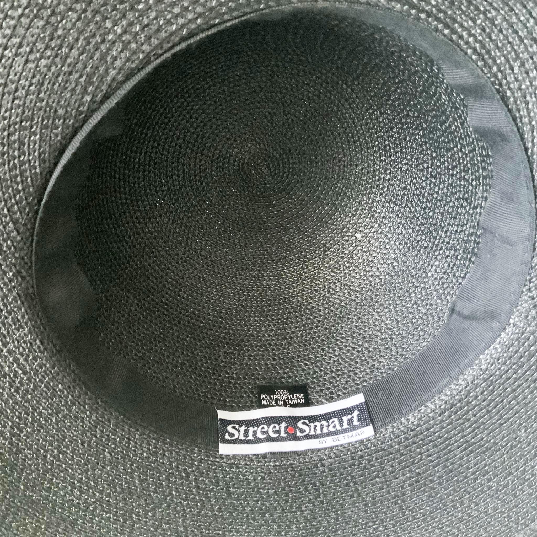 Betmar Street Smart Vintage Sun Hat Vintage STREET SMART by Betmar Black Woven Polypropylene  main image 4