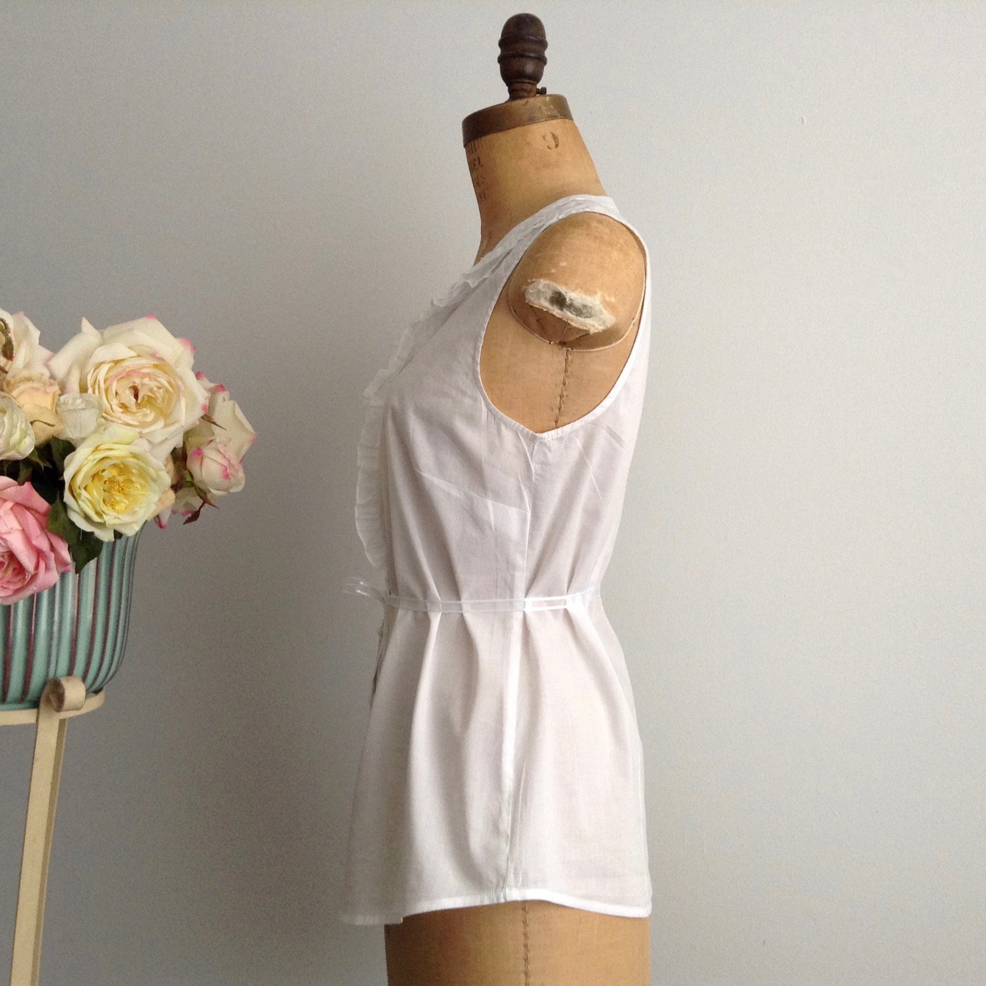 Chemise Blanche Sans Manches Ann Taylor - Taille 8 - 100% Coton - NEUVE Avec étiquettes D'origine