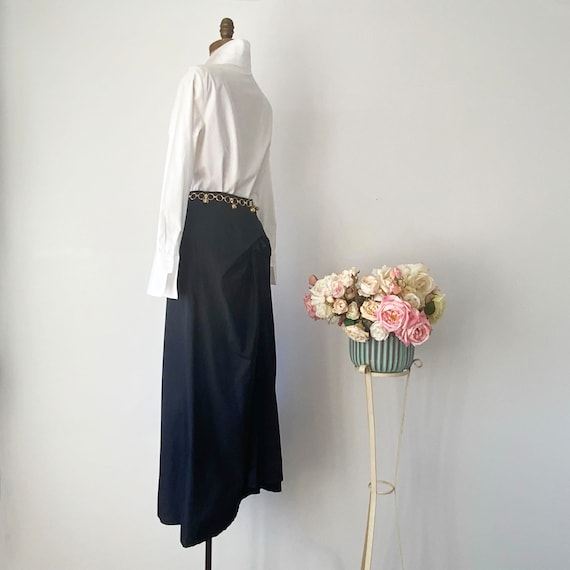 Vintage FRED SUN Black Long Formal Bustle Skirt ,… - image 6