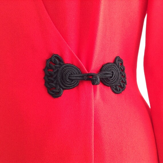 Vintage SARA EDWARDS Bichon Red Formal Dress,  Lo… - image 10