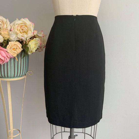Vintage CONRAD C Proportion Petite jupe droite noire au genou jupe classique jupe polyvalente jupe elegante Etsy Canada