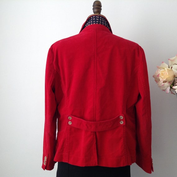 Vintage LANDS' END Red Corduroy Jacket, Velvet Ja… - image 3