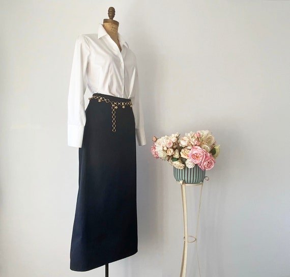 Vintage FRED SUN Black Long Formal Bustle Skirt ,… - image 2