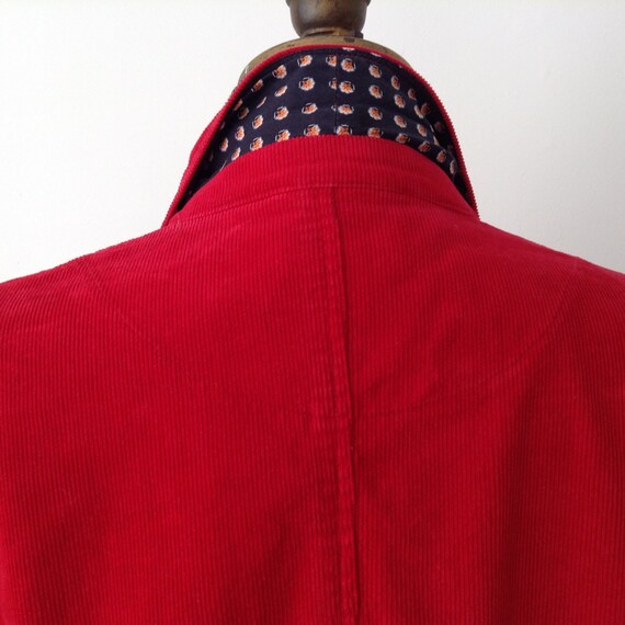 Vintage LANDS' END Red Corduroy Jacket, Velvet Ja… - image 6