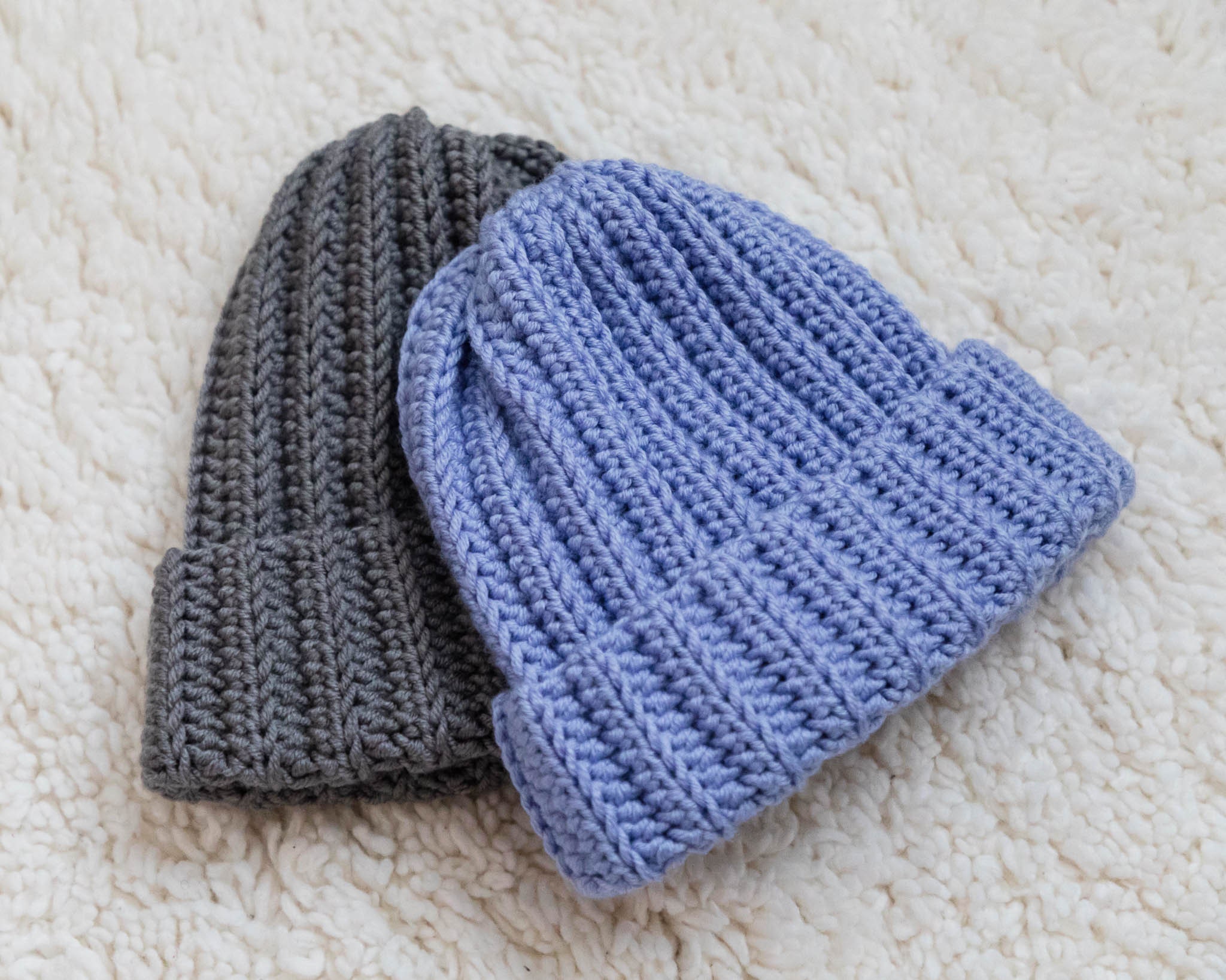 CROCHET PDF PATTERN - the Slouchy Ribbed Beanie (intermediate) Baby to ...