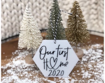 Acrylic Christmas Ornaments | Keepsake | Modern | Gifts | Our First Home | Married | Baby's First Christmas