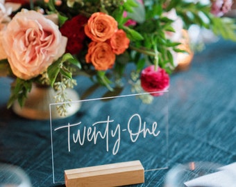 Acrylic Table Numbers