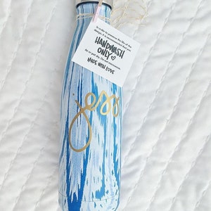 Personalized S'well Water Bottle 17 Oz. S'well Custom S'well Bottle Santorini Gifts For Her Bridesmaid Gift S'well Water Bottle image 1