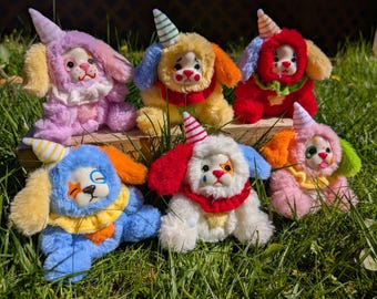 OOAK Art Doll BLIND BOX Clown Puppy Keychain Bag Charm