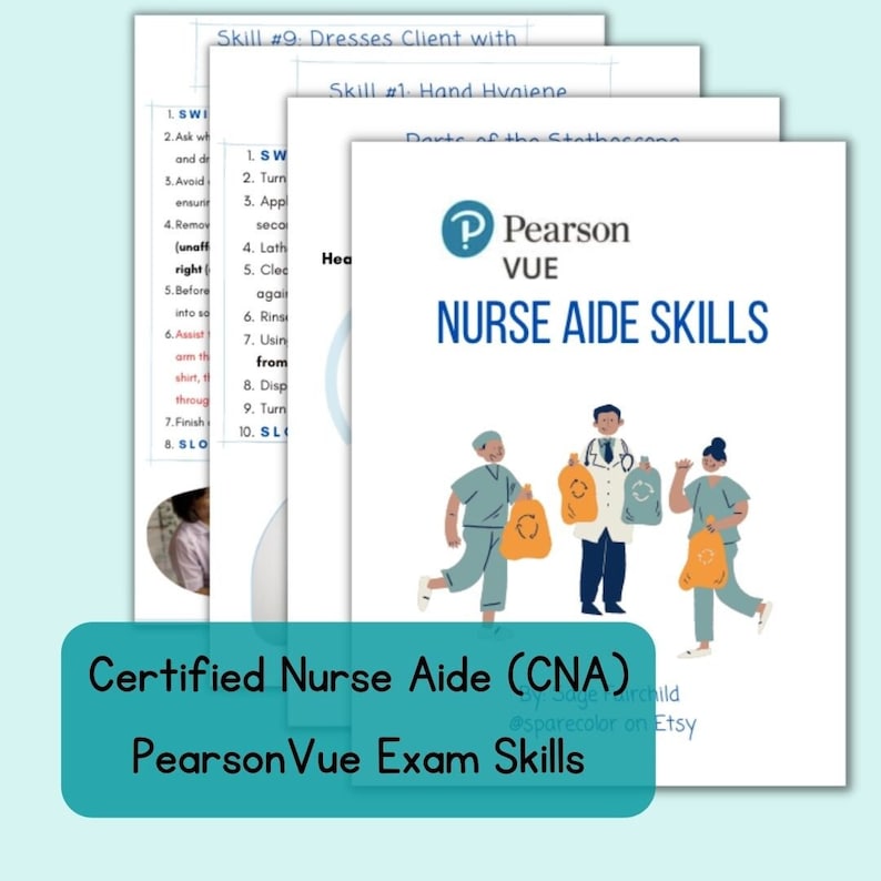 Nurse Aide Skills Study Guide - Etsy