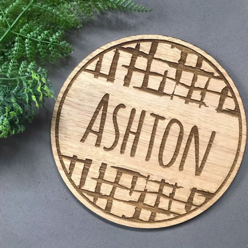 Custom Wooden Name Plaque Hanging Door Sign Nursery Decor Etsy