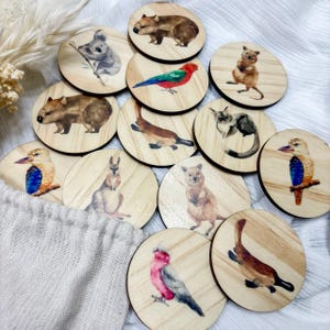 Wooden Memory Game | Aussie Animals - Etsy Australia