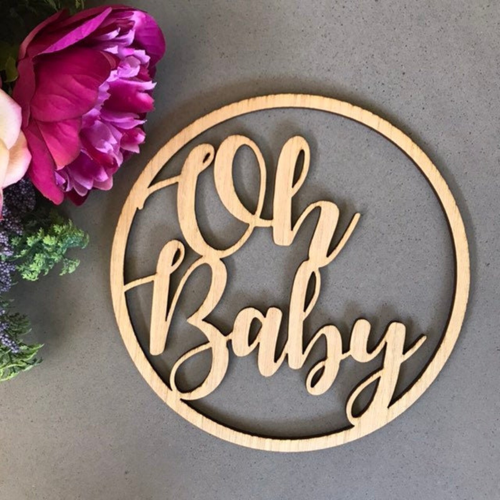 Wooden Oh Baby Sign Baby Shower Laser Cut - Etsy Australia