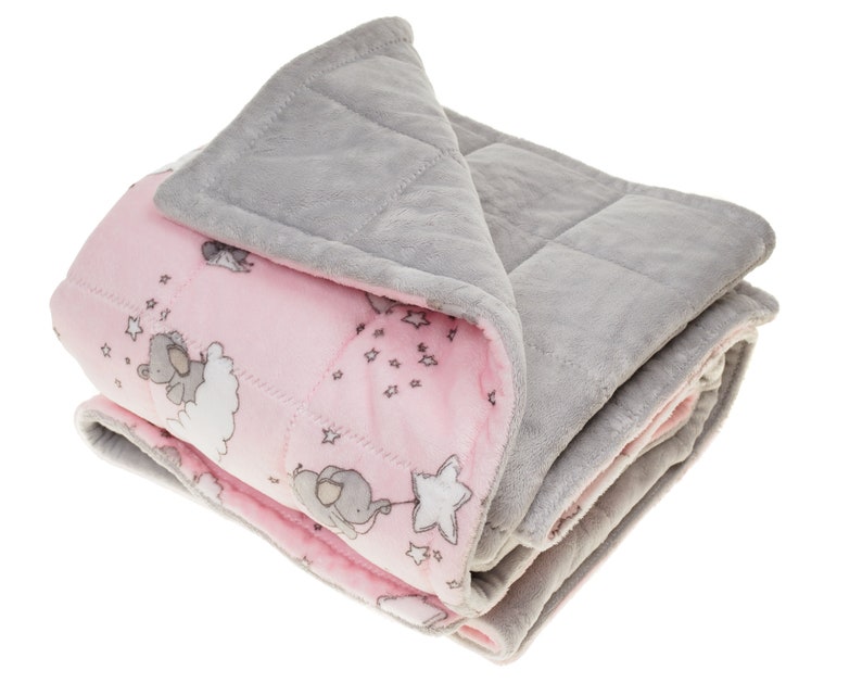 Double minky weighted blanket 4x4 small pocket | Etsy