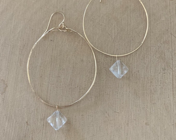 Quartz Crystal Hoops