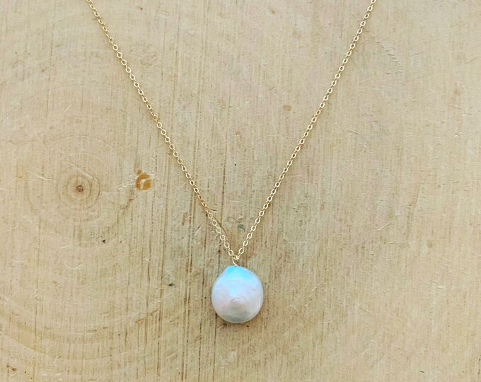 Freshwater Pearl Coin Necklace