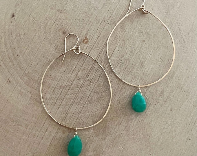 Chrysoprase Hoops